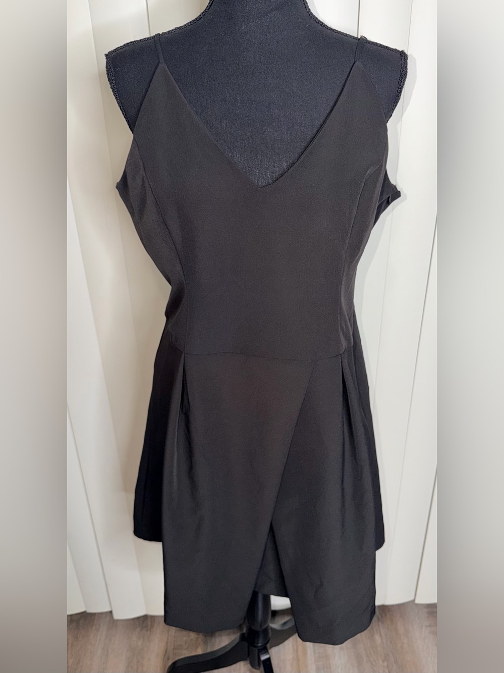 GB Spaghetti Straps Sleeveless Side Zip Black Party Mini Dress Size XL EUC